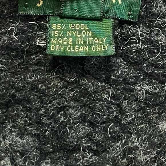 J. Crew Charcoal Marled Wool Popcorn Knit V-Neck Pullover Sweater - Picture 6 of 9